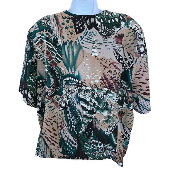 Vintage Che Studio Multi-Color Abstract Print Blouse office wear 90's Academia - Picture 5 of 9